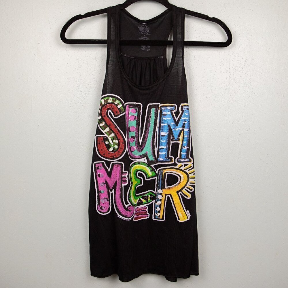 Texas True Threads "Summer" black tank-M